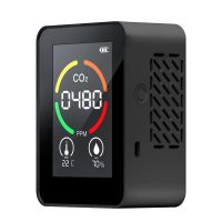 3 in 1 Kohlendioxid-Detektor Luftqualitaetsmonitor Temperatur Luftfeuchtigkeit Luftanalysator für CO2 Digitales CO2-Messgeraet für Home Office