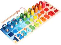 Zahlen Blöcke für Montessori Mathe Spielzeug Set inkl Stapel-Steckspiel 