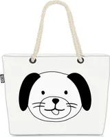 VOID Hund Cartoon Comic Strandtasche Shopper 58x38x16cm 23L XXL Einkaufstasche Tasche Reisetasche Beach Bag