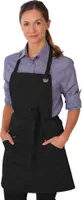 Dennys - Pánská/dámská unisex zástěra "Le Chef" BC5016 (jedna velikost) (černá)
