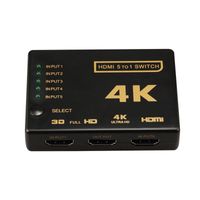 HDMI Switch 5x1 / Umschalter 4K 3D mit Fernbedienung
