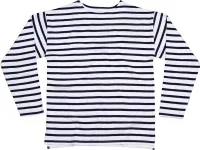 One by Mantis - T-Shirt für Herren/Damen Uni Langärmlig PC3663 (XL) (Weiß/Marineblau)