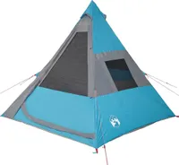 vidaXL Tipi-Campingzelt 7 Personen Blau Wasserdicht