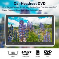 10,1-Zoll-Kopfstuetze fuer die Rueckenlehne der Autositz-Touch-Taste Fernbedienung DVD-Player-Monitor Schwarz Silber 1650g