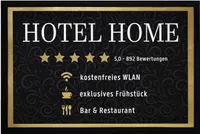 Fußmatte Hotel Home Spruch lustig kostenfreies WLAN 5 Sterne rutschfest & waschbar Moonworks® schwarz 60x40cm