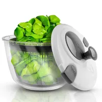 Emsa Collapsible Salad Spinner, 4 L, Green/Translucent, Salad Bowl, 512992