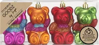 Christbaumschmuck Teddybären 8cm Kunststoff 4er Set - Mille Fiori