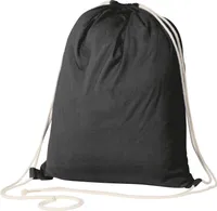 Gymbag / Sportbeutel / Turnbeutel aus Baumwolle / Farbe: schwarz
