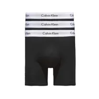 Calvin Klein Herren 3er-Pack aus Baumwoll-Stretch-Boxershorts, Schwarz S