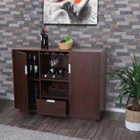Vinotéka HWC-F64, Stojan na víno Stojan na láhve Dřevěný regál, Vintage MVG-certifikát 90x120x40cm  Ořechově hnědý