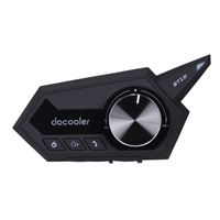 docooler Motorradhelm Headset Motorrad Drahtloser Bluetooth 5.0 Kopfhoerer mit Mikrofon Unterstuetzt den automatischen Anrufbeantworter Motorhelm Kopfhoerer