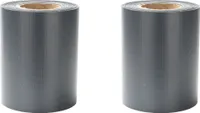 Jayseuw Sichtschutzstreifen PVC Doppelstabmatten Windschutzstreifen 140m Grau