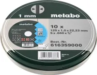 Metabo 10 rezný kotúč 125x1,0x 22,23 mm