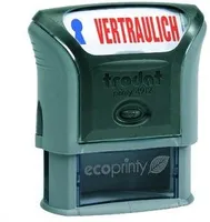 Stempel ecoprinty Office grau Vertraulich