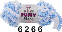 Alize Puffy More (150g/11,5m) 6266_weiß-blau