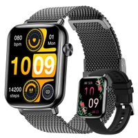 Smartwatch Damen Herren, Smartwatch mit Telefonfunktion, 1.81" HD Fitness Tracker Uhr, IP67 Wasserdicht Pulsmesser Schrittzähler Aktivitätstracker