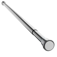 Teleskopstange Duschvorhangstange 190 - 300 cm schwarz ALU Klemmstange