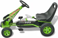 vidaXL šlapací motokára s nastavitelným sedadlem zelená