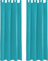 2x Gardinen mit Schlaufen (Türkis), Größe: 140x245cm
