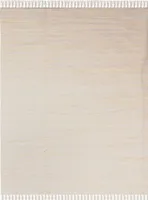 MY-RUG Fleckerlteppich,Avani, 170x120, Kelim-Teppich beige sandfarben beige, aus Baumwolle, handgewebt, wendbar, mit Fransen, rechteckig