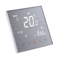 Izbový termostat Termostat vodného podlahového vykurovania Veľký LCD displej, dotykové ovládanie, 5A Biele izbové termostaty