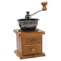 Echtholz Retro Klassischer Kaffeemühle Handbetriebene Kaffeemühle mit Keramikkern und einstellbarer Mahlgrad