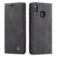 Caseme etui na telefon komórkowy skórzane etui z klapką do Samsung A40-czarne