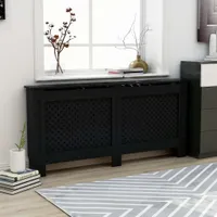vidaXL Obložení radiátoru černé 172x19x81,5 cm MDF