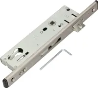 KOTARBAU® Rohrrahmenschloss 92 mm Dornmaß 35 mm C-Stulp Edelstahl Einsteckschloss Türschloss Haustürschloss für Profilzylinder Links/Rechts