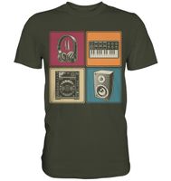 Modular Synthesizer Analog Kopfhörer DJ Musiker T-Shirt – Urban Khaki / XXL
