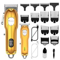 SURKER Haarschneider Haarschneidemaschine Haartrimmer Professionelle Bartschneider Barttrimmer Herren Schnurloses Pflege-Kit LED-Display USB Wiederaufladbar