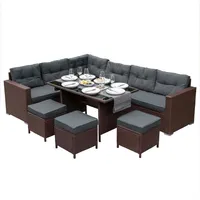Sedací souprava lounge zahradní nábytek sedací souprava ratan polyratan zahradní souprava hnědá