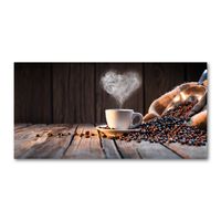 Glas-Bild Wandbilder Druck auf Glas 125x50 Deko Essen & Getränke Tasse Kaffee