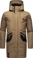 Stone Harbour Winterjacke Herren Lange Parka Mantel Teddyfell gefüttert Ragaan Hellbraun Gr. 48 - M