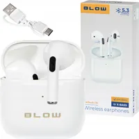 Bezdrôtové Slúchadlá Do Uší Bluetooth 5.3 S Mikrofónom Biele X-Bass
