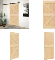 vidaXL Drzwi 90x210 cm lite drewno sosnowe - Drzwi - Drzwi - Drzwi drewniane - Drzwi drewniane
