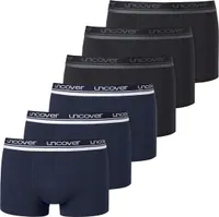 uncover by Schiesser 6er Pack Basic Retro Short / Pant Shorts mit Logo-Webgummibund, Komfortabel und formstabil, In perfekt sitzender, elastischer Single-Jersey-Qualität