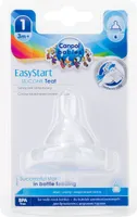 Canpol, smoczek do butelek szerokich, silikonowy, EasyStart, Wolny, 1 sztuka