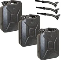 3x Metallkanister Snakeoptik 20 Liter inkl. Ausgießer + Halter Benzinkanister Dieselkanister
