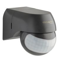 Oktaplex Bewegungsmelder LED Aussen IP44 Infrarotsensor 180° schwenk- & neigbar Aufputz anthrazit