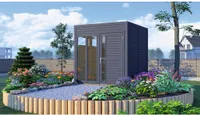 Bertilo Gartenhaus Cubus 2 Office - 19 mm anthrazit