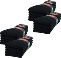 10 | 20 | 30 Paar Sportsocken Tennissocken Arbeitssocken Damen & Herren - 20 Paar Schwarz 43-46