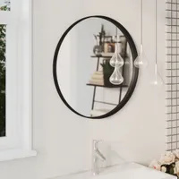 The Living Store Wandspiegel Schwarz 60 cm