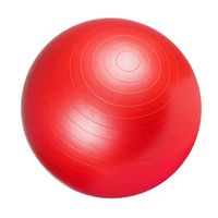 GORILLA SPORTS® Gymnastikball - inkl. Luftpumpe, 55 cm, bis 500kg Belastbar, Anti-Burst, Rutschfest, Rot - Sitzball Büro, Yoga Ball, Balance Ball, Fitnessball, Trainingsball