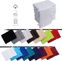 10er Set Frottee Waschhandschuhe Elegance 16x21 cm 100% Baumwolle 500 gsm Waschhandschuh weiß