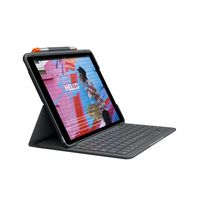 Logitech Slim Folio Graphit Bluetooth QWERTY UK Englisch  LOGITECH Produktfarbe: Graphit, Übertragungstechnik: Kabellos, Stromversorgung: Akku, Numerisches Keypad: Nein, Geräteschnittstelle: Bluetooth, Eingabegerät: Nein, Hintergrundbeleuchtung: Nein, Tastaturaufbau: QWERTY, Tastaturlayout: UK Englisch, Markenkompatibilität: Apple, Abdeckung: Ja, Kompatibilität: iPad (7th Gen)