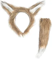 Wolf Set Haarreif und Schwanz