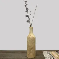 Flaschenvase 'Paulownia' 46x5,5cm, Holz, naturfarben
