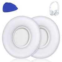 Ersatz Ohrpolster für Beats Solo 2 & Solo 3 Kabellose On-Ear Kopfhörer mit Weiches Proteinleder(White)