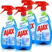 Ajax Glasreiniger 500ml - Für Glas & Beschichtete Oberflächen (4er Pack)